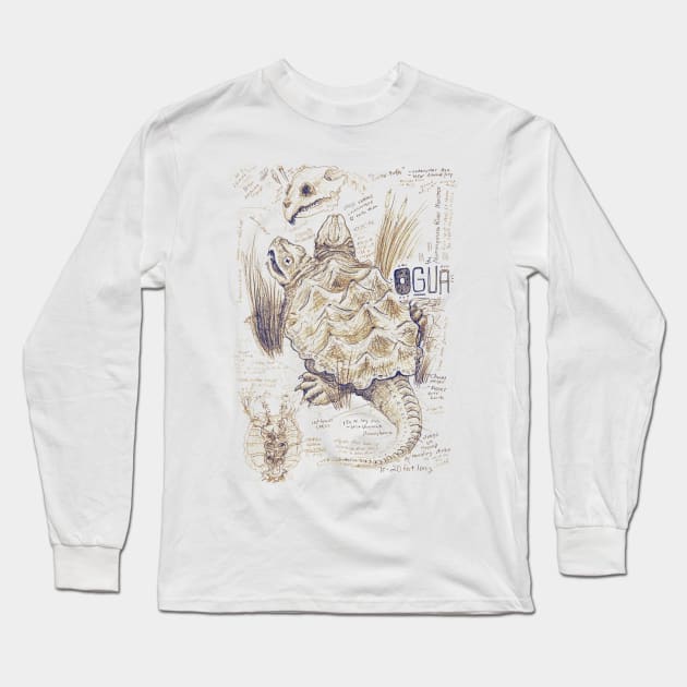 Ogua - Two-Headed Turtle Long Sleeve T-Shirt by Ballyraven